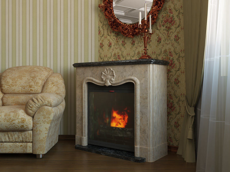 Model living in olive color 3D model_5