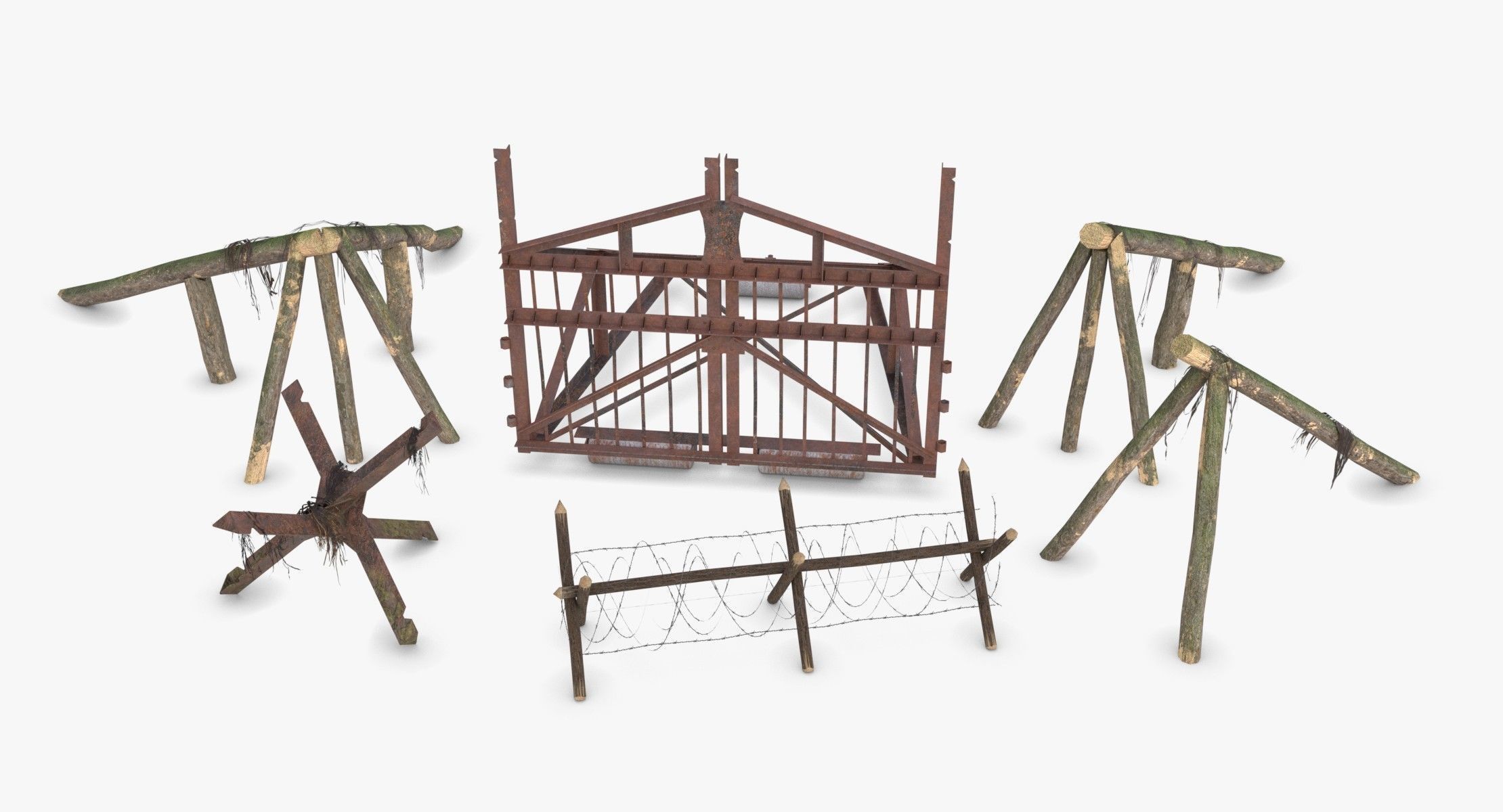 D-Day Obstacles 3D Model Collection_1