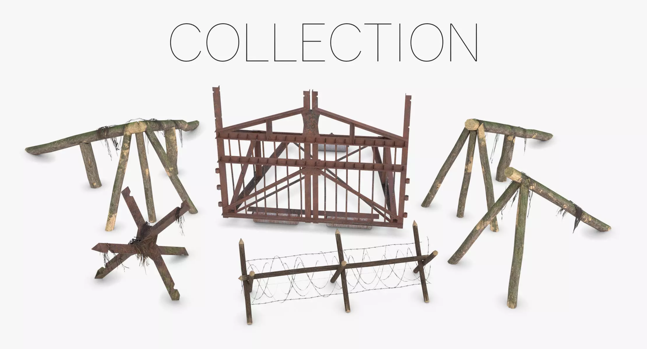 D-Day Obstacles 3D Model Collection_0