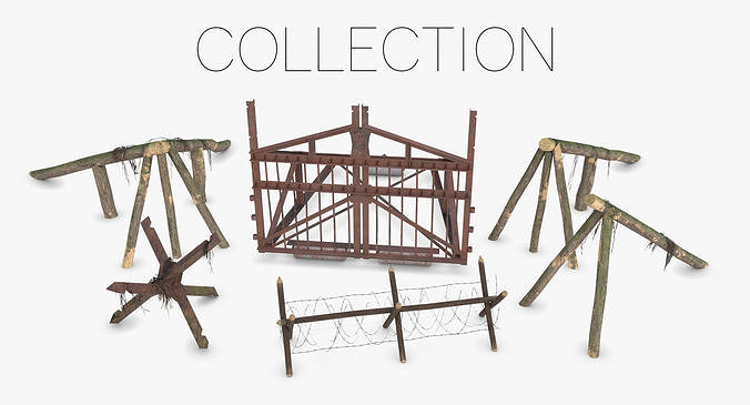 D-Day Obstacles 3D Model Collection
