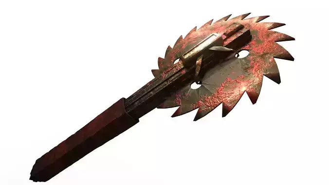 3D Post Apocalyptic Saw Blade Melee Weapon Bat