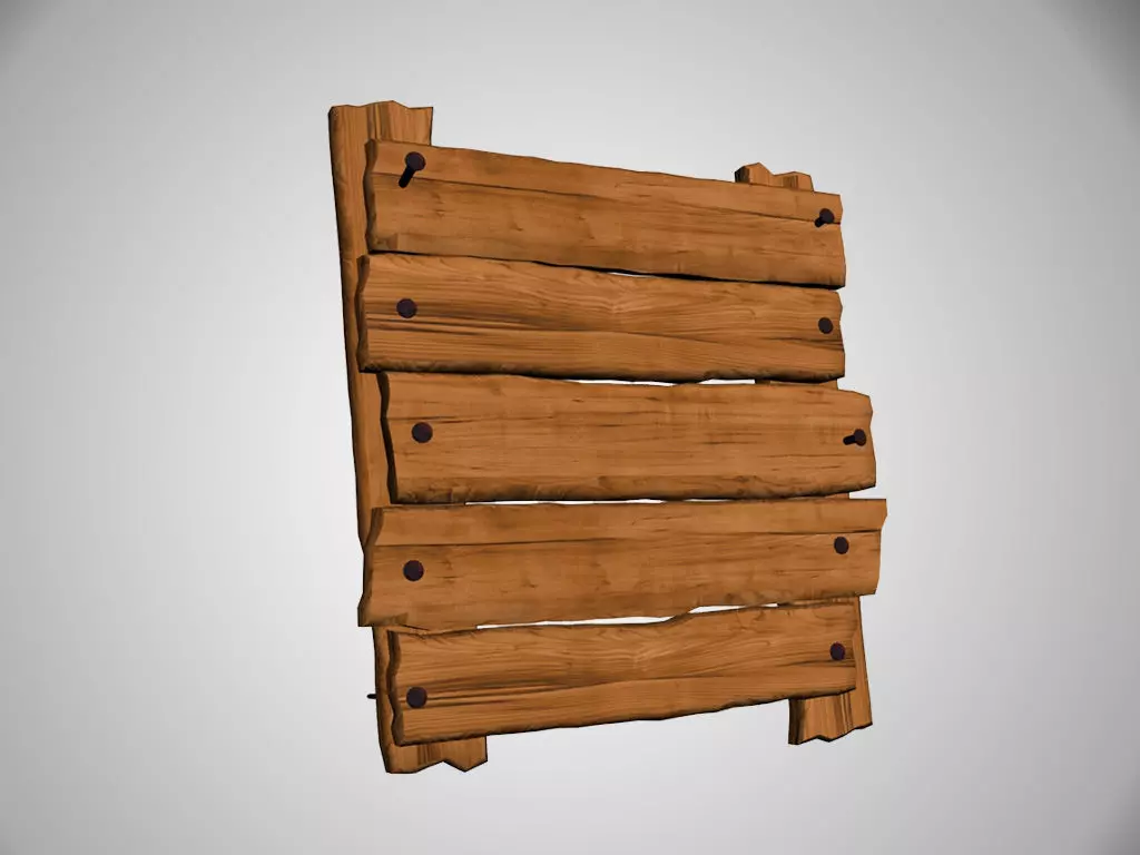 Wooden menu 3D model_0