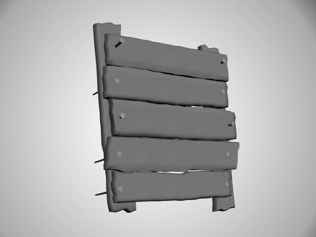 Wooden menu 3D model_3