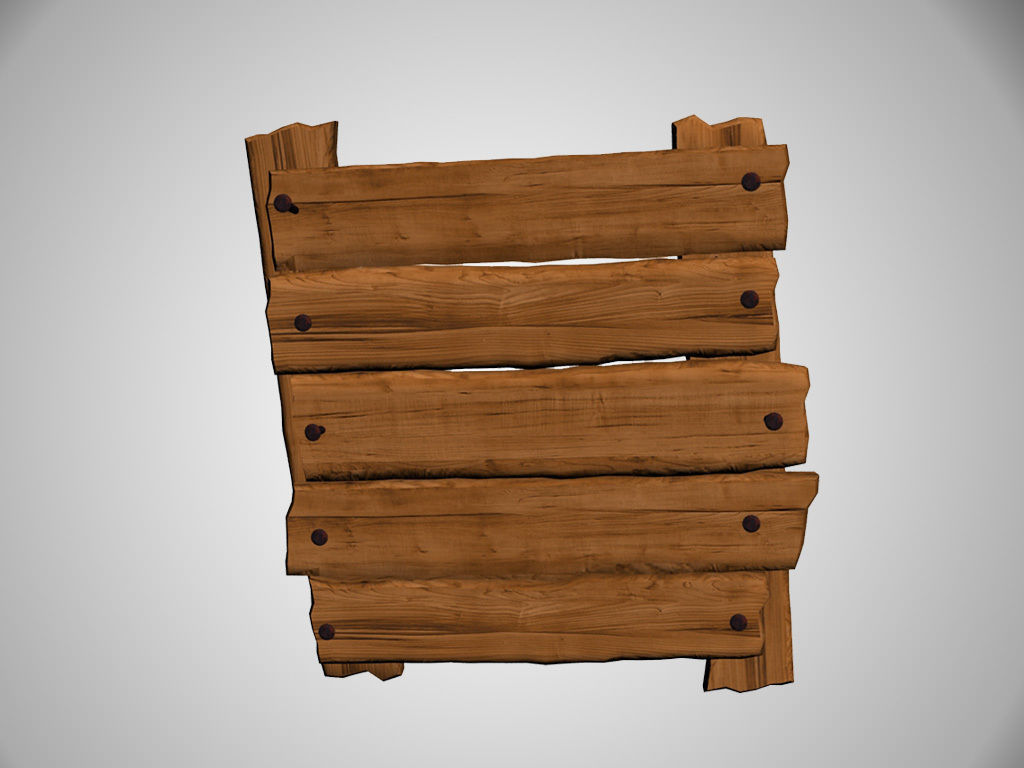 Wooden menu 3D model_4