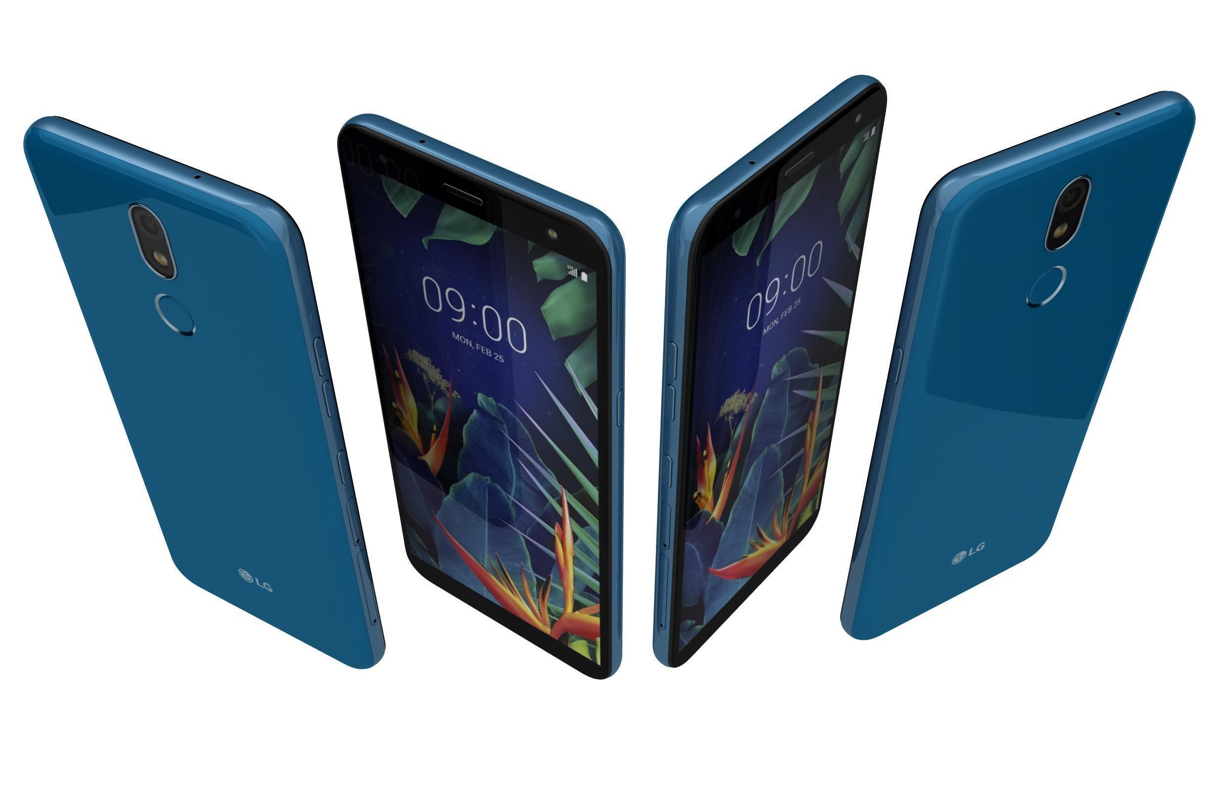 LG K40 Blue 3D model_3