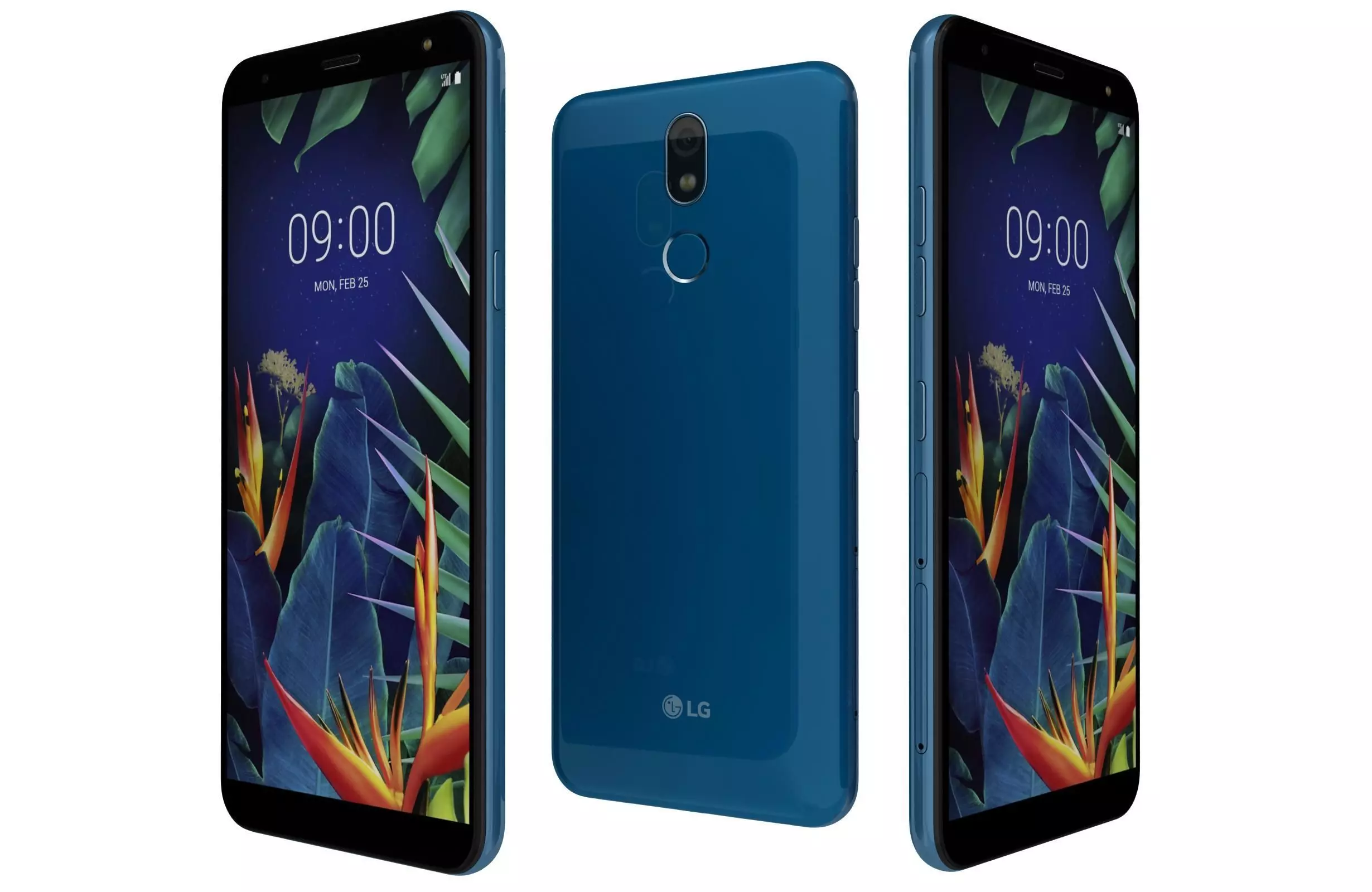 LG K40 Blue 3D model_0
