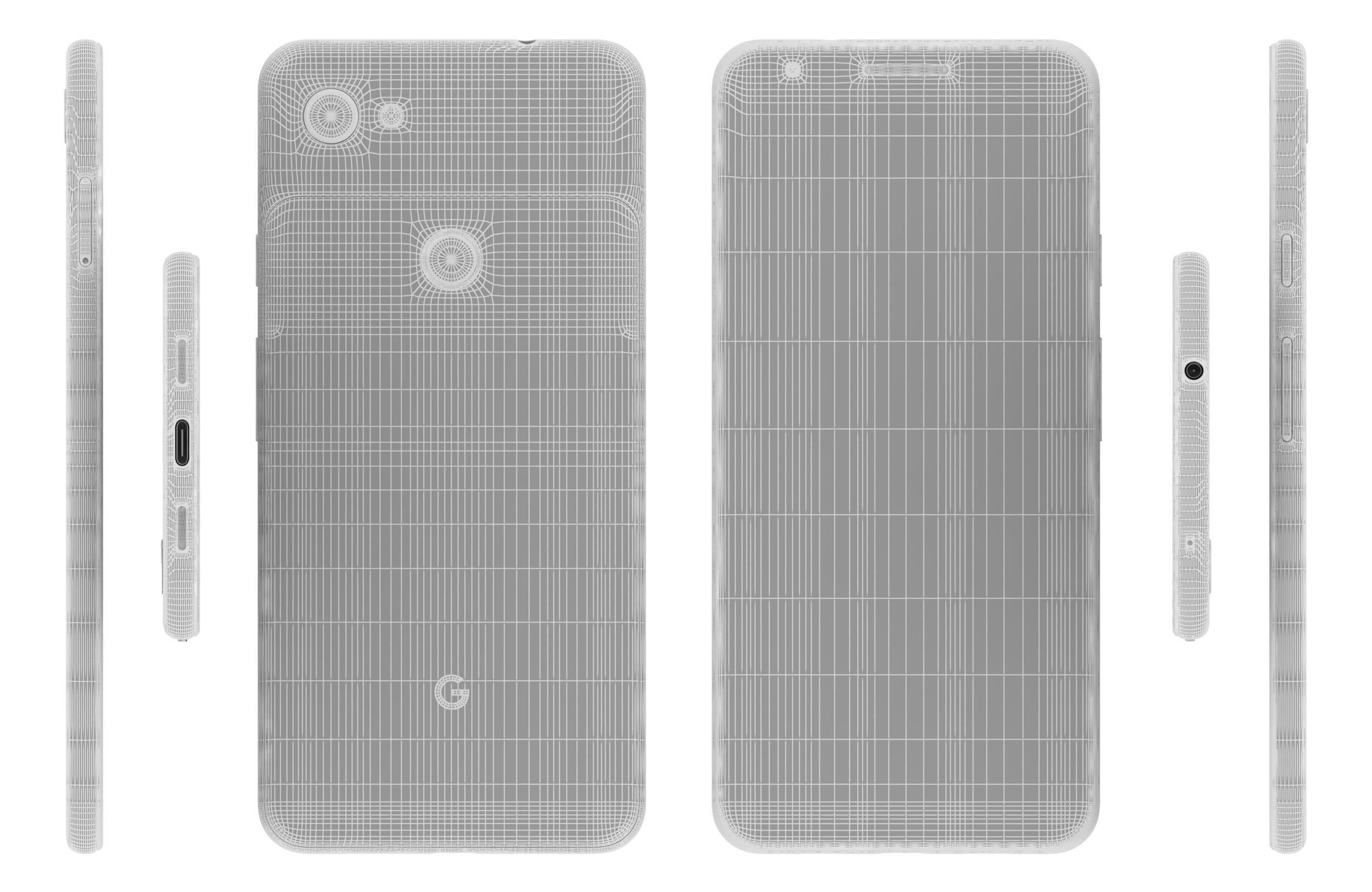 Google Pixel 3a Black 3D model_13