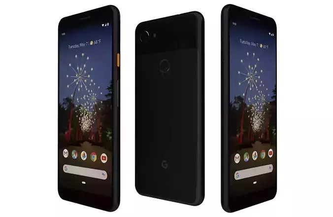 Google Pixel 3a Black 3D model