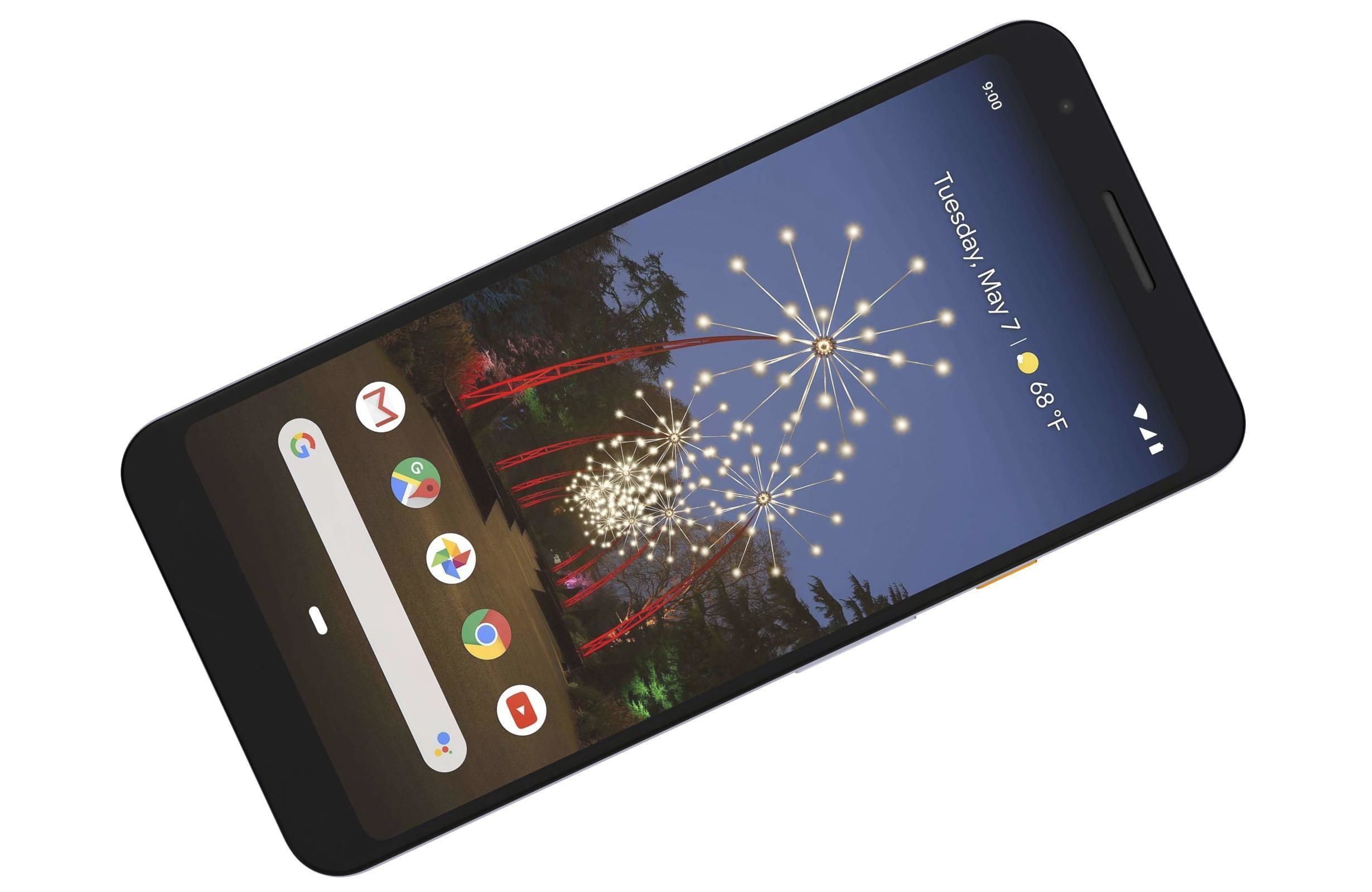 Google Pixel 3a Black 3D model_4