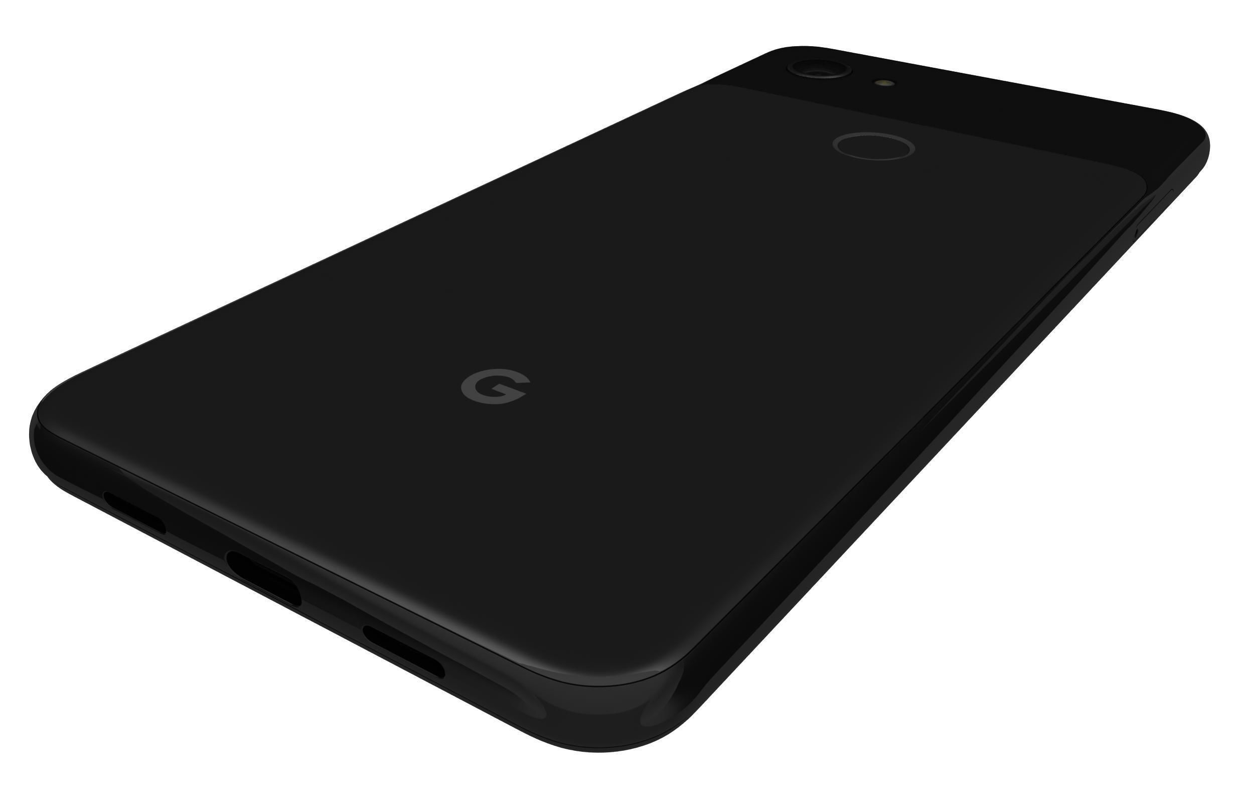 Google Pixel 3a Black 3D model_10