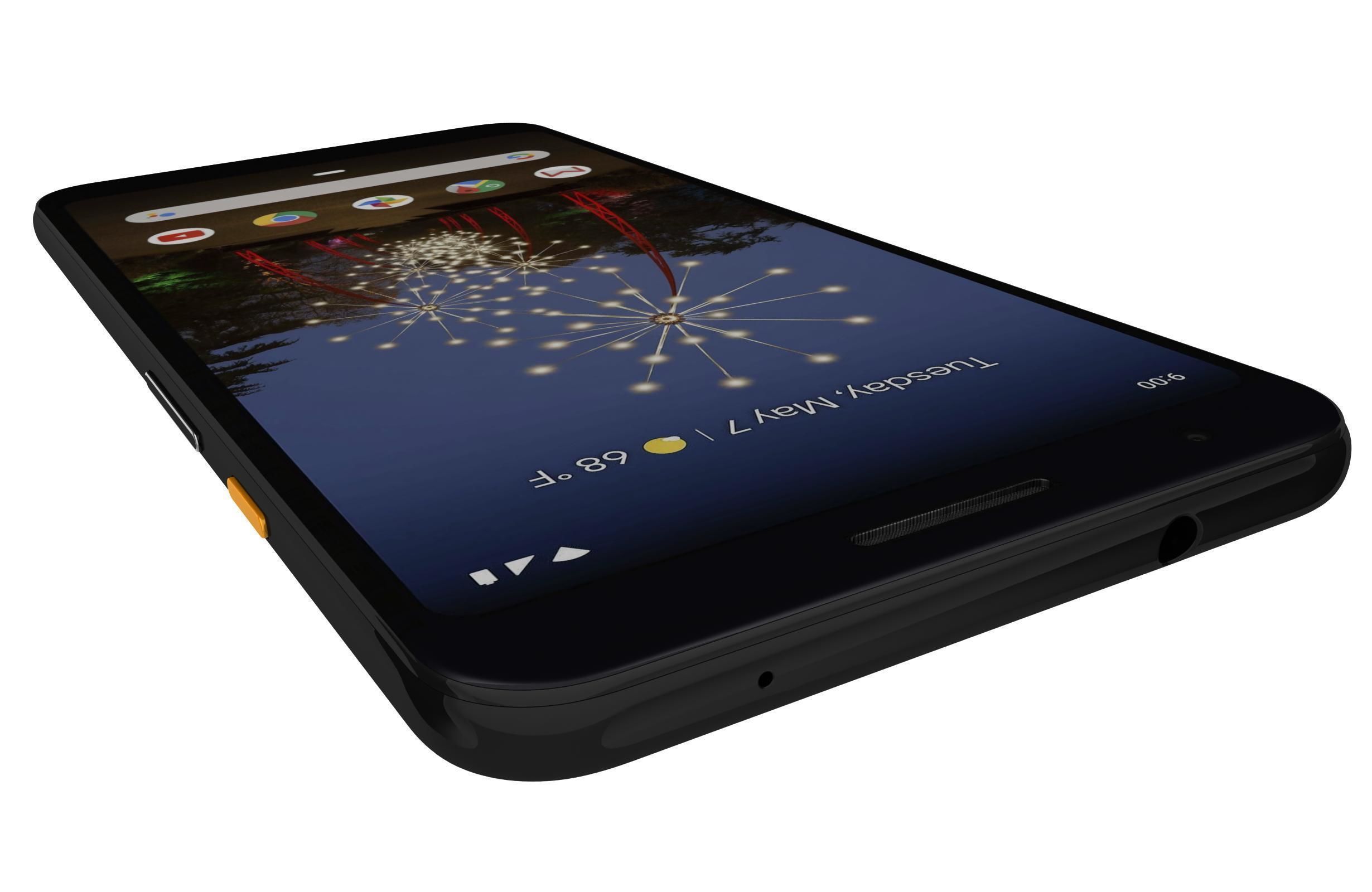 Google Pixel 3a Black 3D model_9