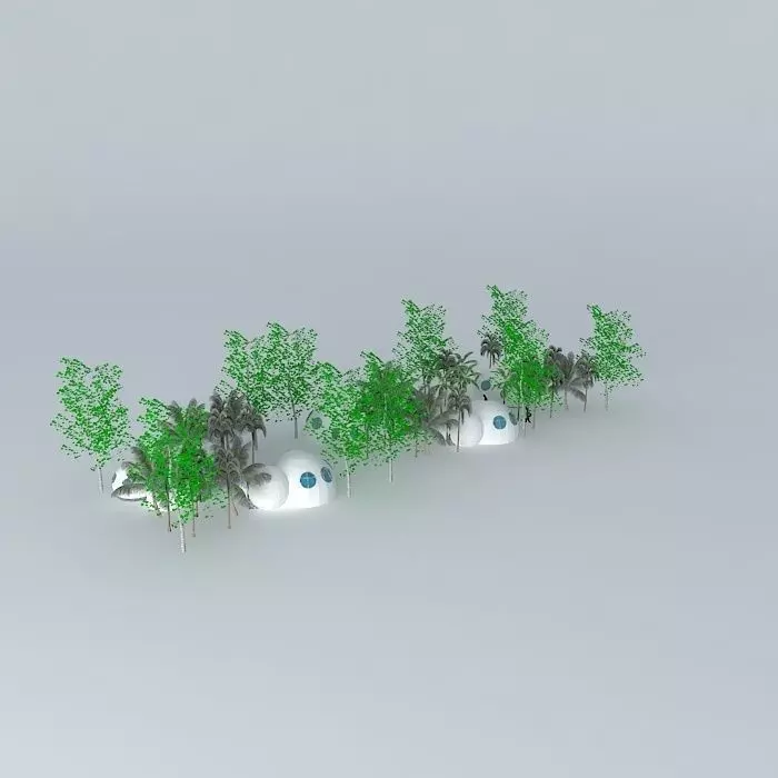 Coastal resort in Bangladesh 3D model_0