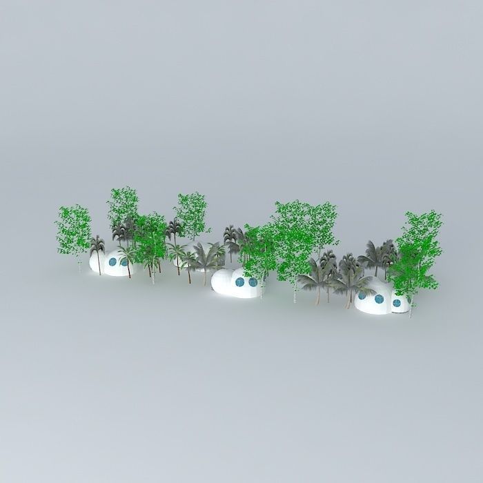 Coastal resort in Bangladesh 3D model_1