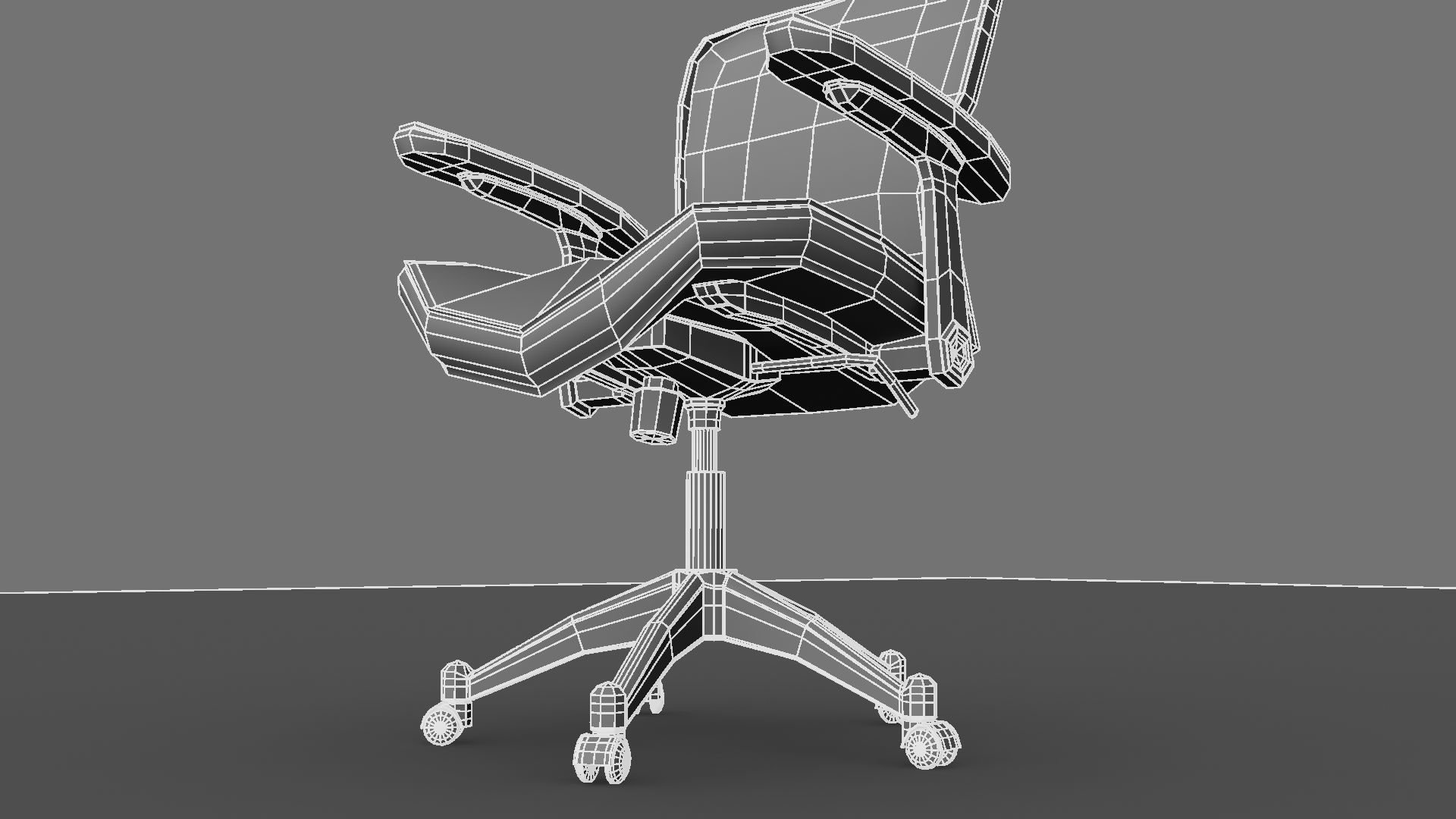 Chair with net 3D model_11