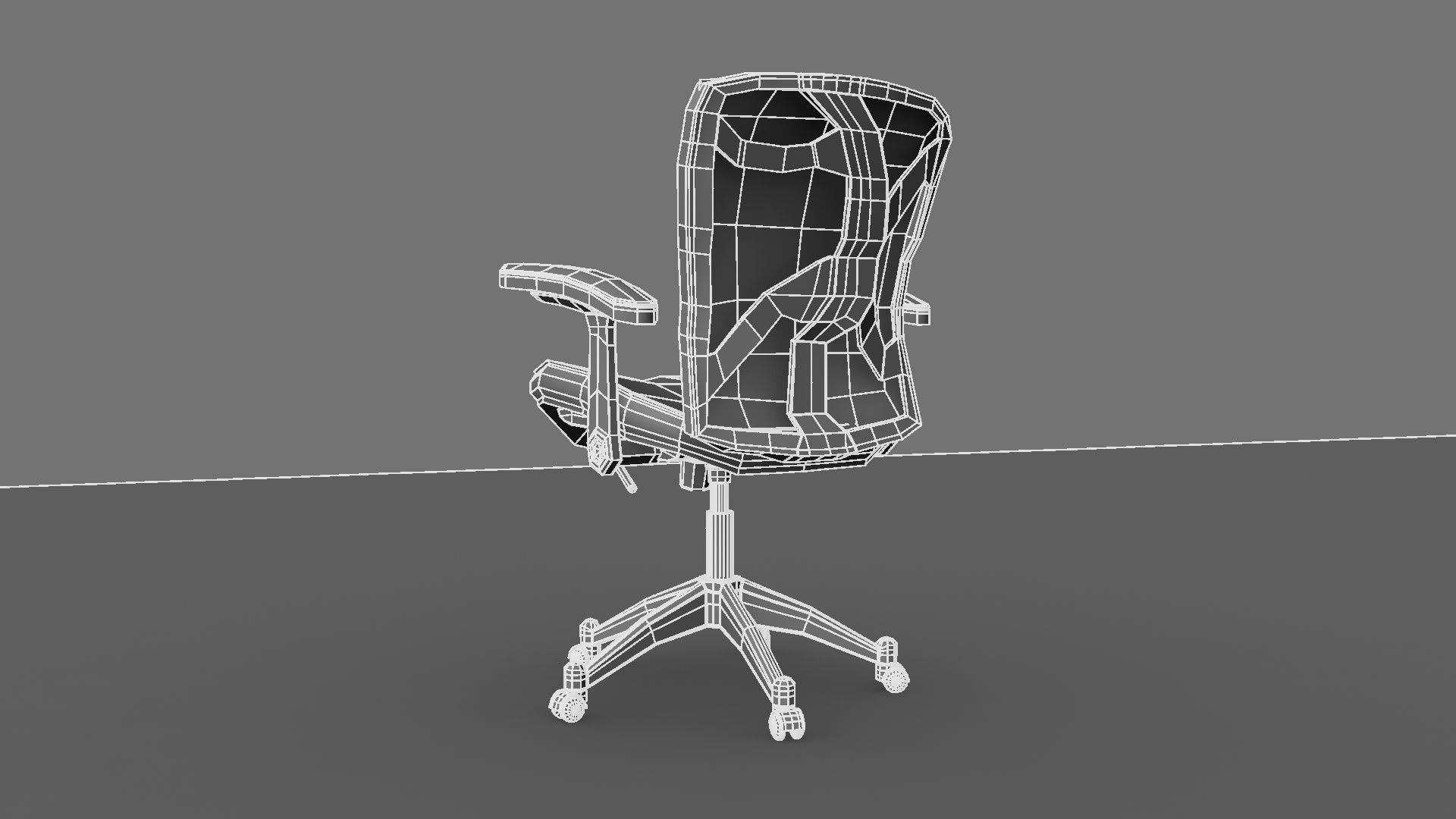 Chair with net 3D model_8