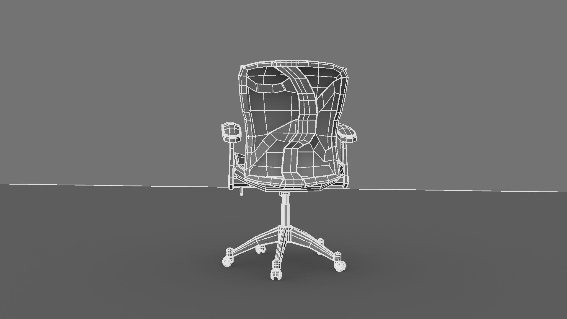 Chair with net 3D model_5