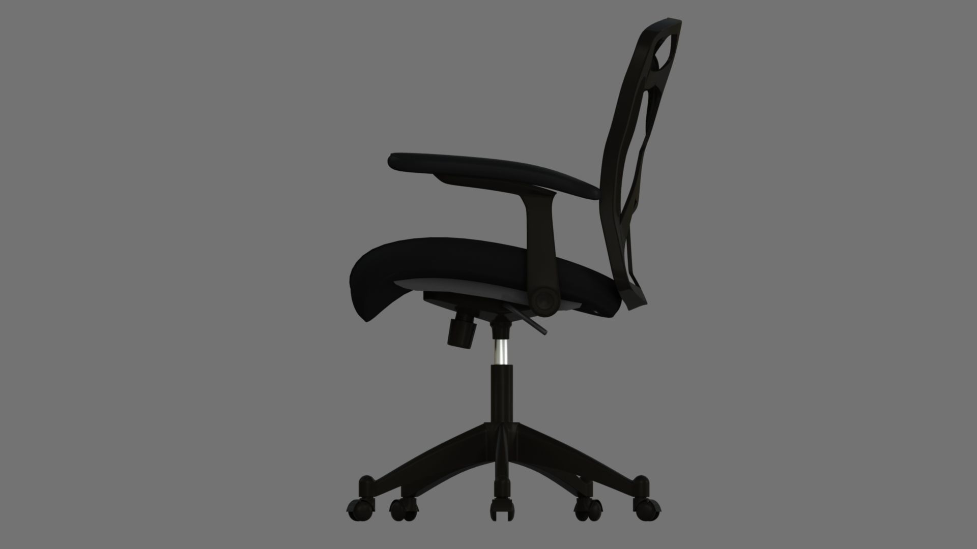 Chair with net 3D model_3