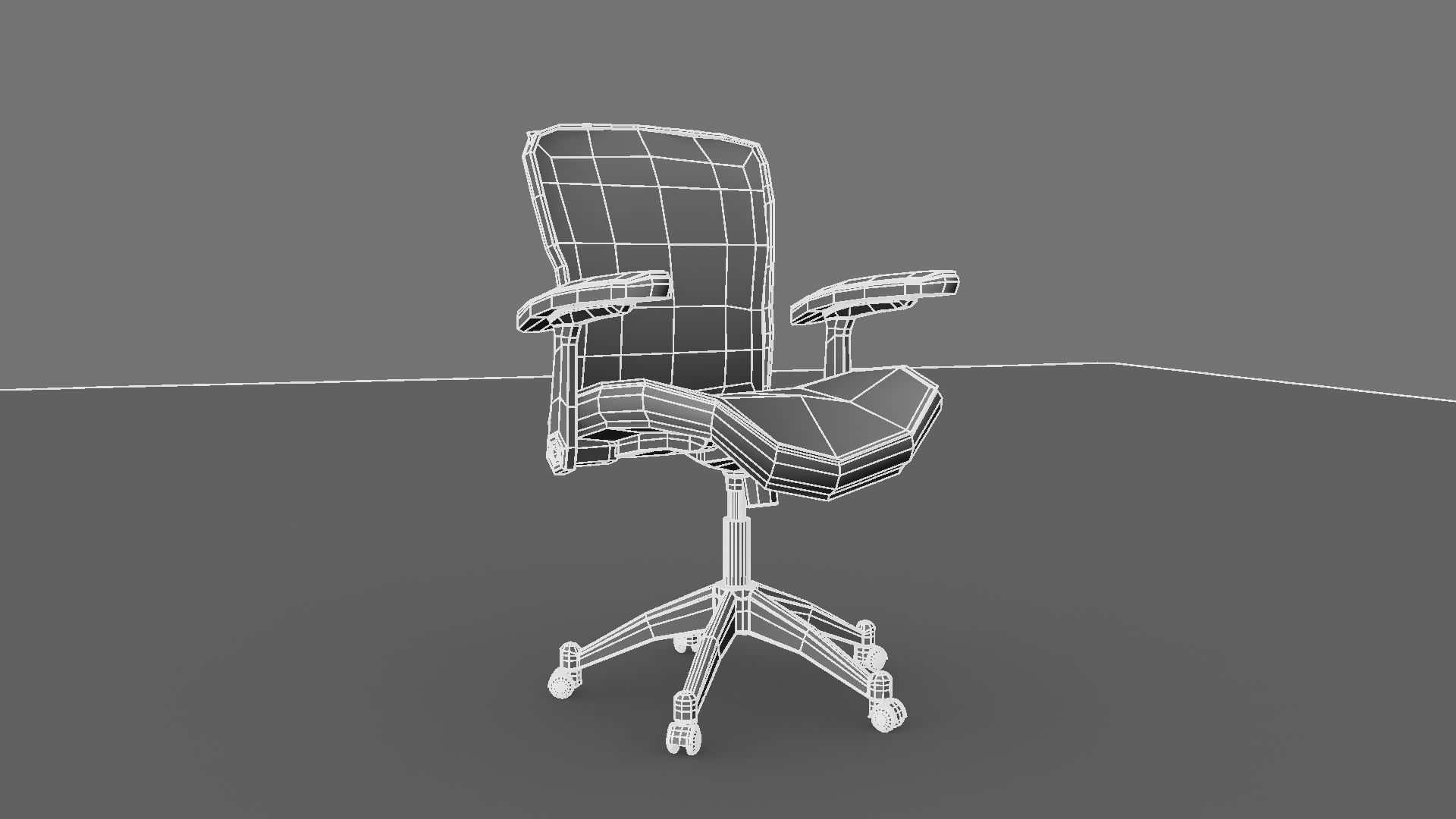 Chair with net 3D model_6