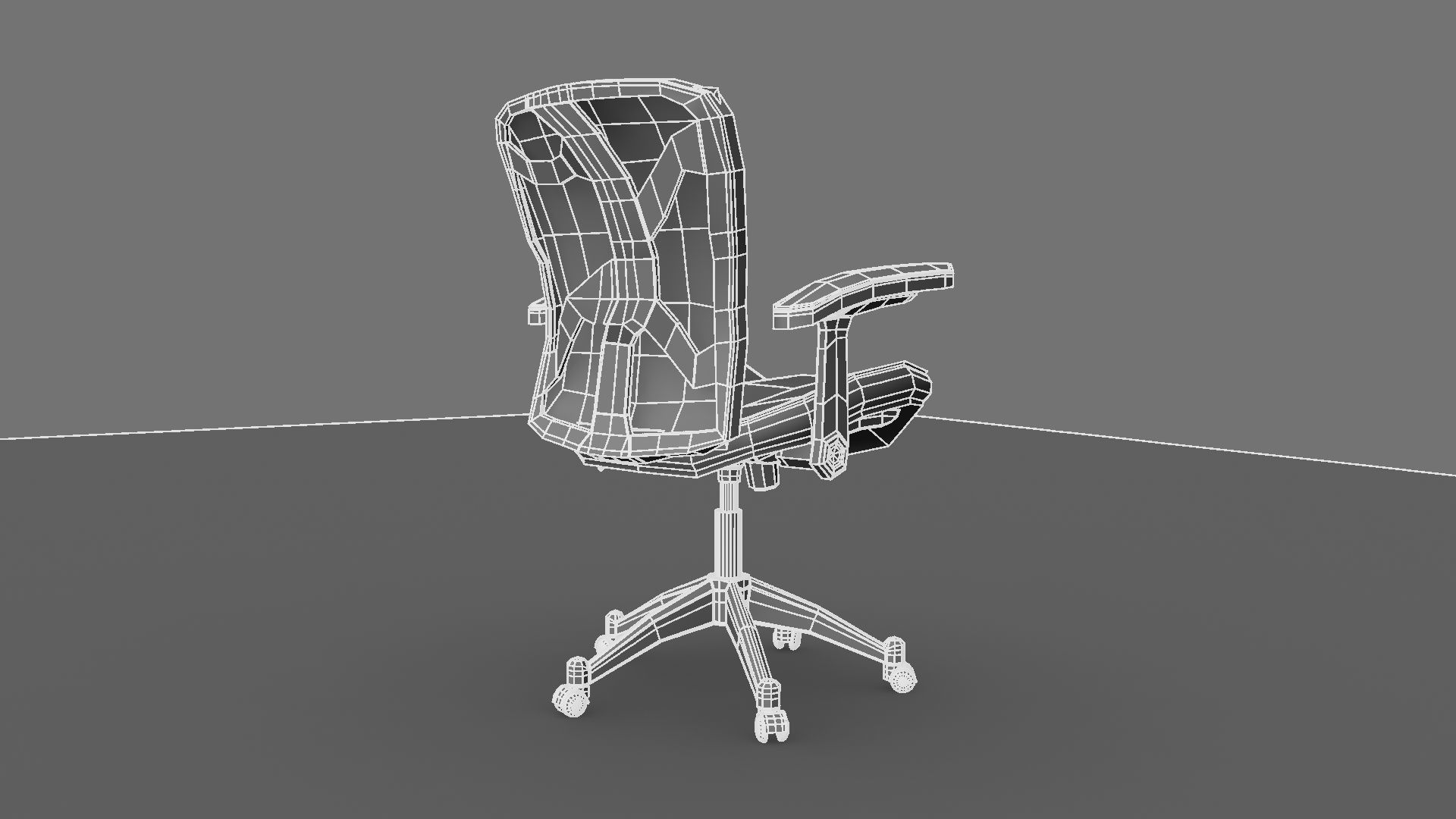 Chair with net 3D model_10