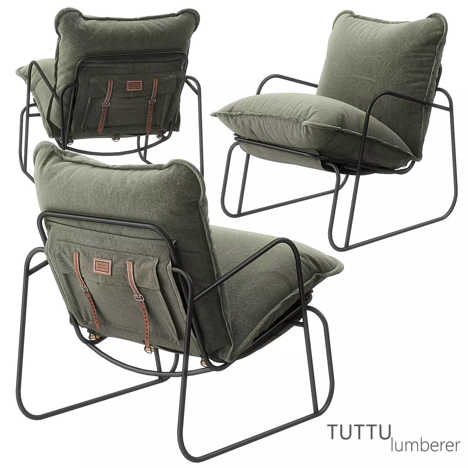 TUTTU Lumberer armchair by Levantindesign 3D model