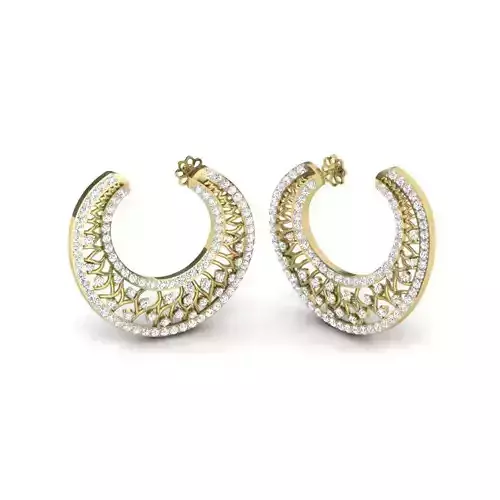Women earrings 3dm detail 3D print model 3D print model