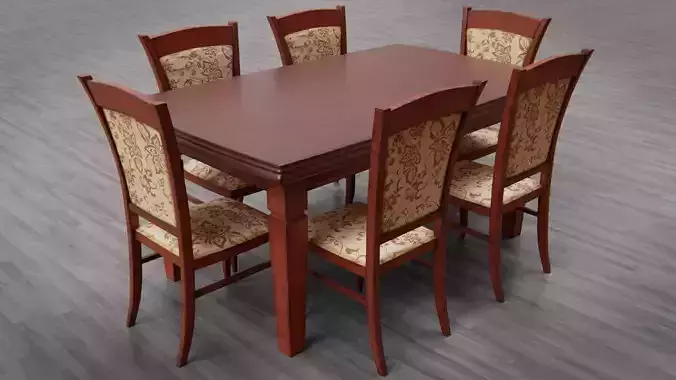 Dining table and chair