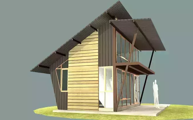 Small vacation cottage 3D model