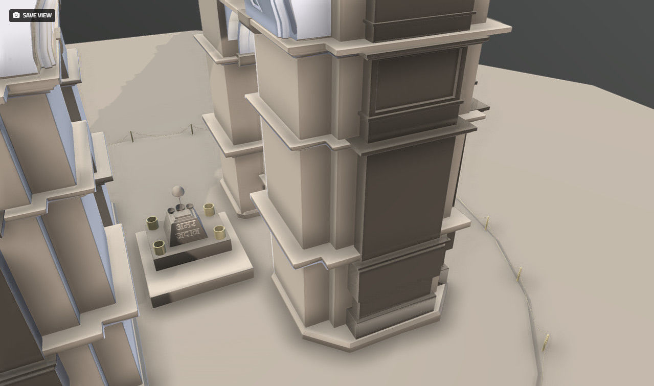 India Gate - VR Ready 3d Model 3D model_4