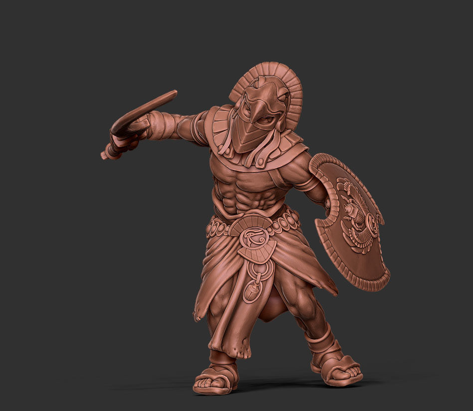 Egyptian warrior - Orion - 35mm scale 3D print model_1