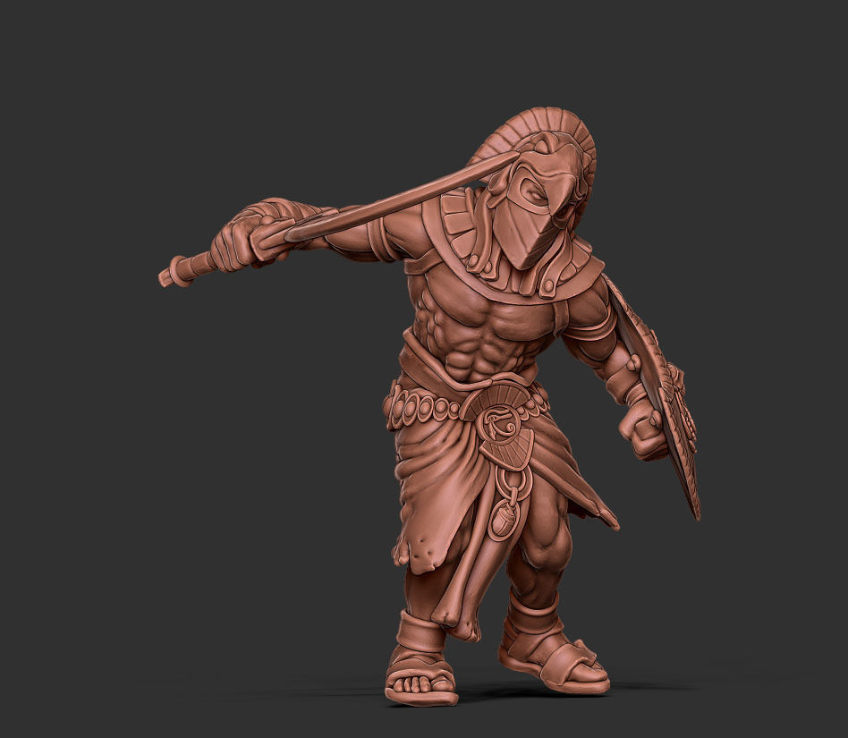 Egyptian warrior - Orion - 35mm scale 3D print model_2