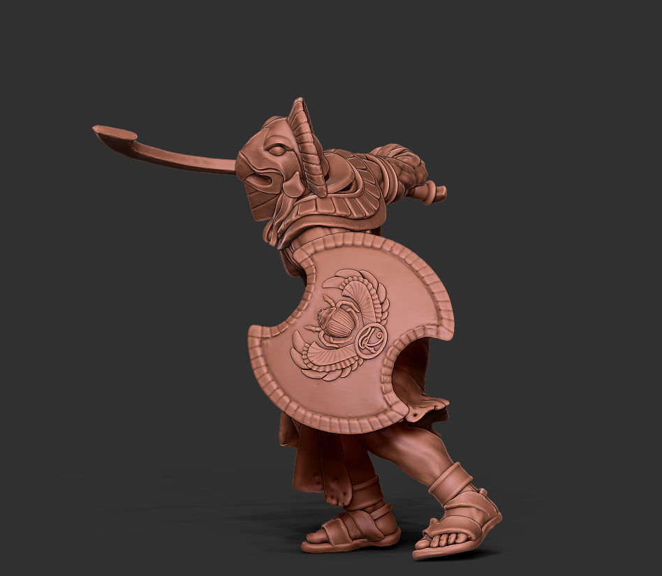 Egyptian warrior - Orion - 35mm scale 3D print model_5