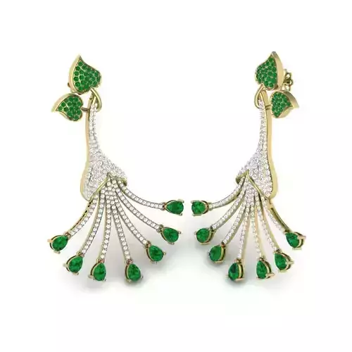 Women earrings 3dm detail 3D print model 3D print model