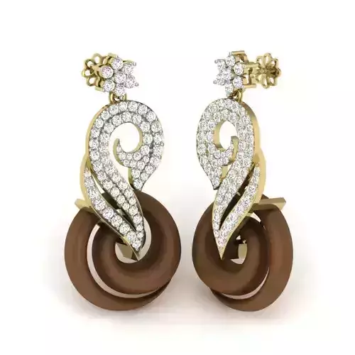 Women earrings 3dm detail 3D print model 3D print model