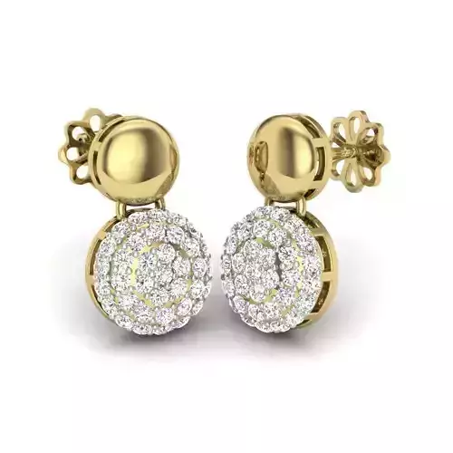 Women earrings 3dm detail 3D print model 3D print model