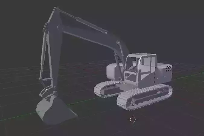 Excavator with tracks