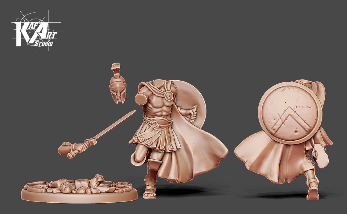 Spartan - Hylas   35mm scale  3D print model_6
