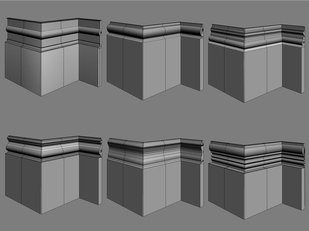 Skirting Board Profiles Vol 1 3D model_2