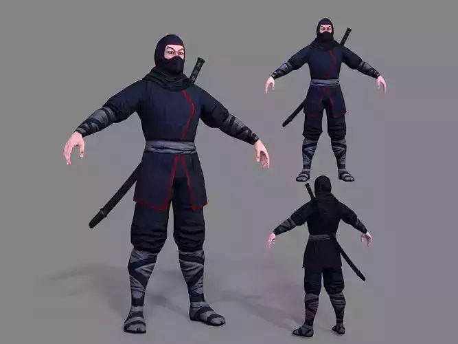 Ninja Low-poly 3D model