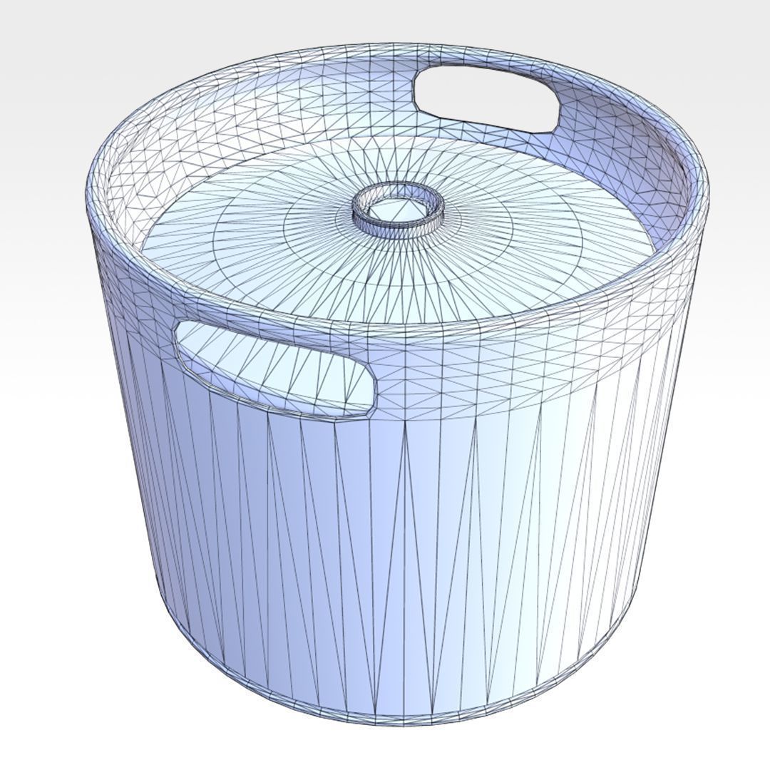 Steel Barrel - Type B Low-poly 3D model_9