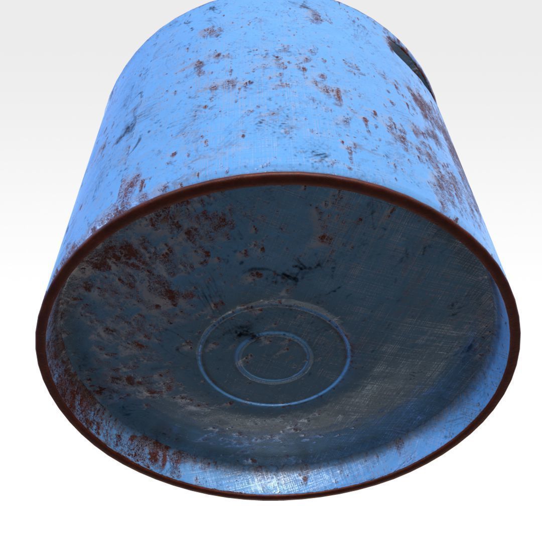 Steel Barrel - Type B Low-poly 3D model_5