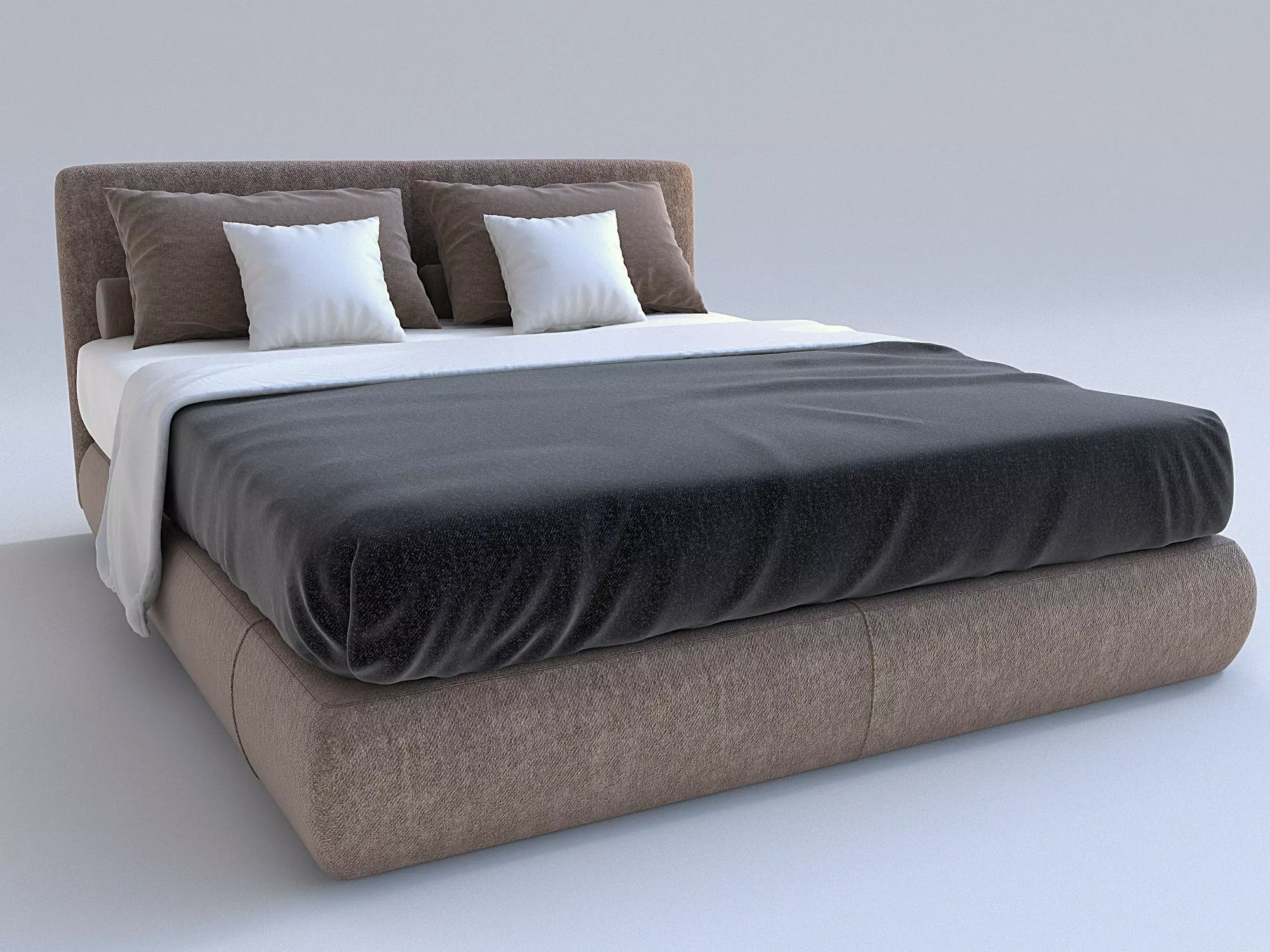 Luxury Bed Model 3D model_0