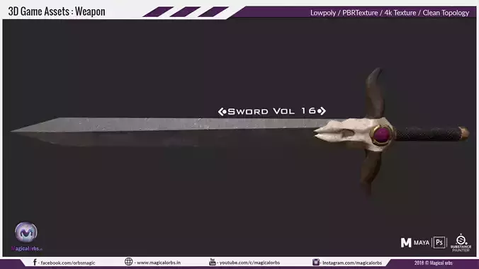 Sword Vol 16 Low-poly 3D model Sword Vol 16 Low-poly 3D model