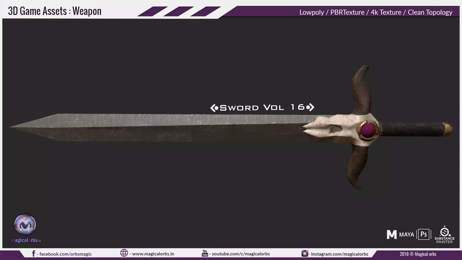 Sword Vol 16 Low-poly 3D model_0