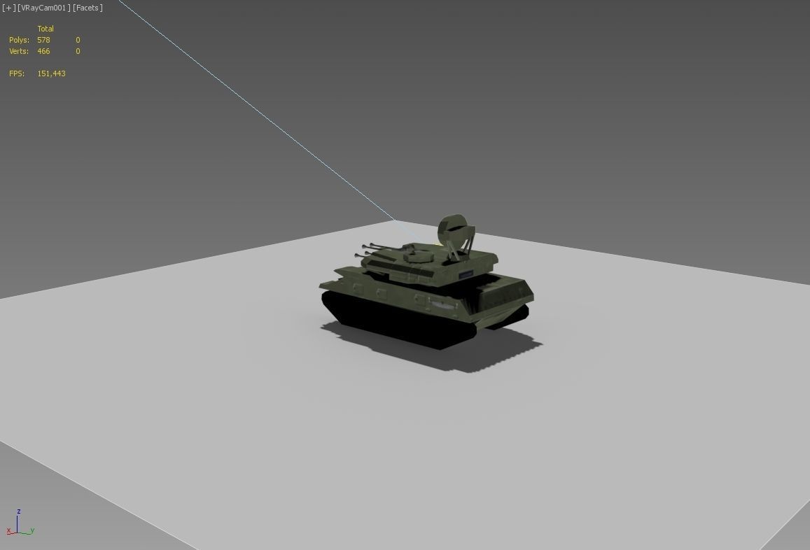 ZSU - 23 - 4 Shilka Low-poly 3D model_11