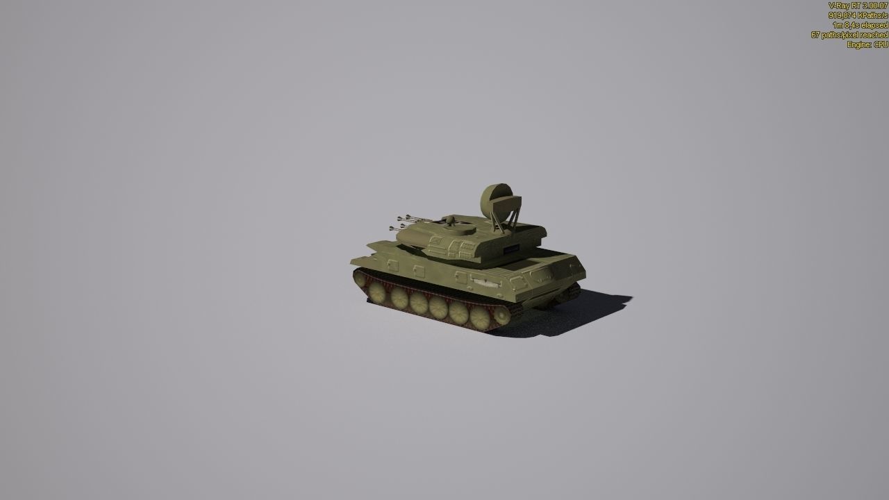 ZSU - 23 - 4 Shilka Low-poly 3D model_10