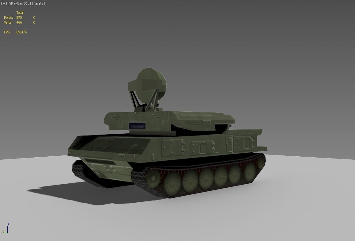 ZSU - 23 - 4 Shilka Low-poly 3D model_8