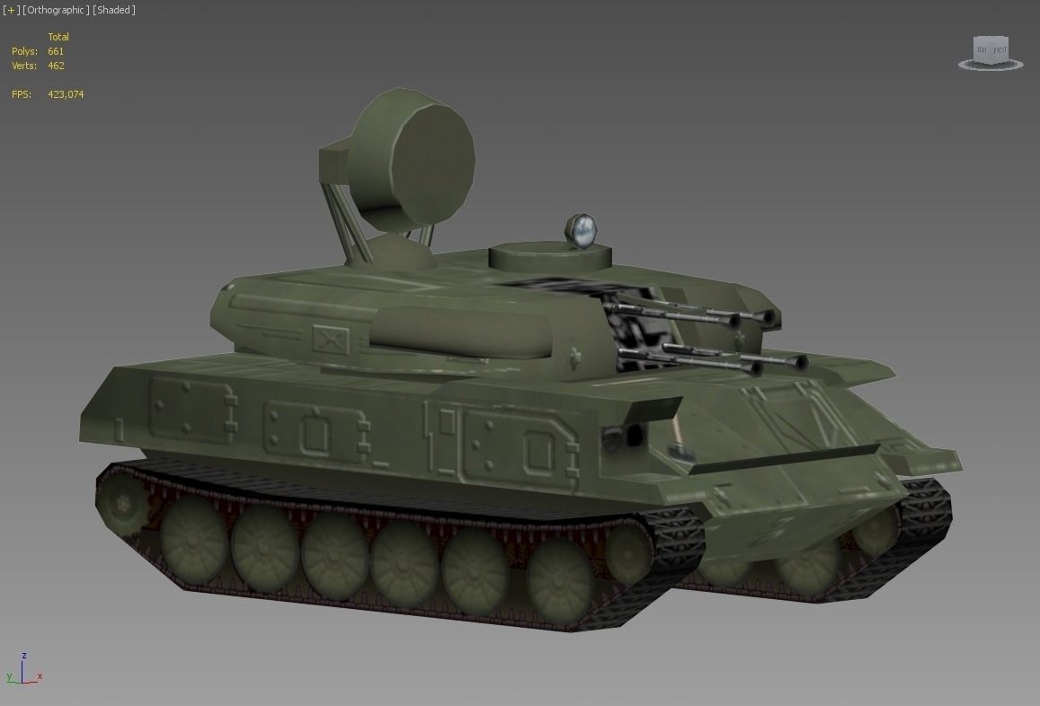 ZSU - 23 - 4 Shilka Low-poly 3D model_6