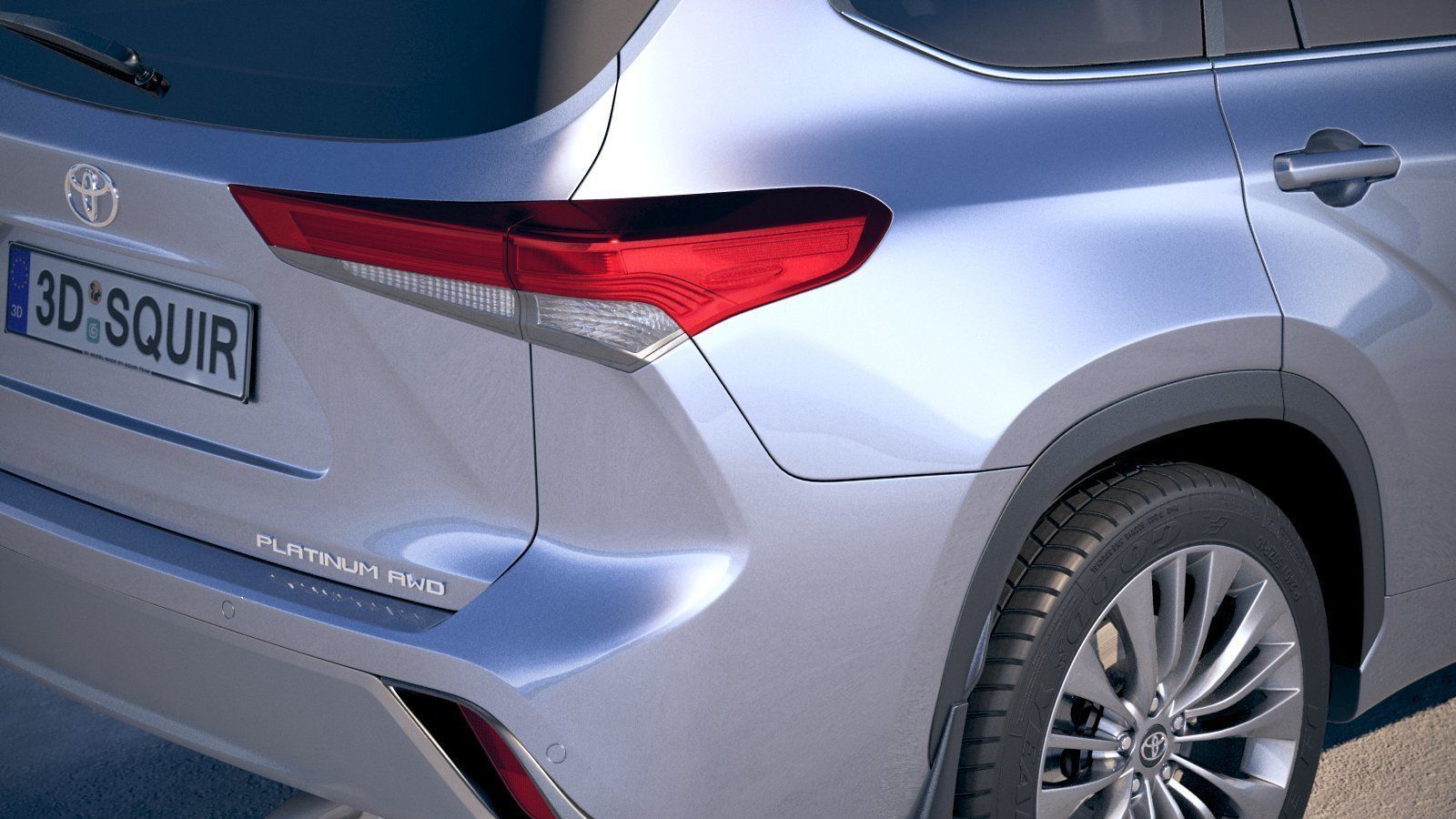 Toyota Highlander 2020 3D model_3