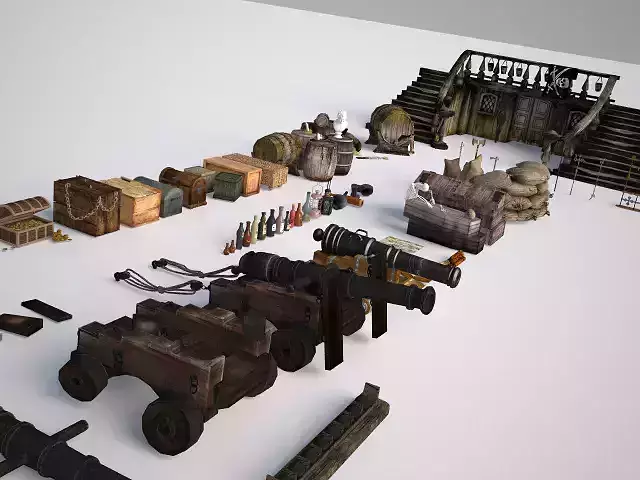 Ship Pirate Pack 3D model