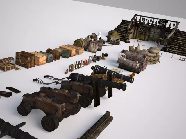 Ship Pirate Pack 3D model_0